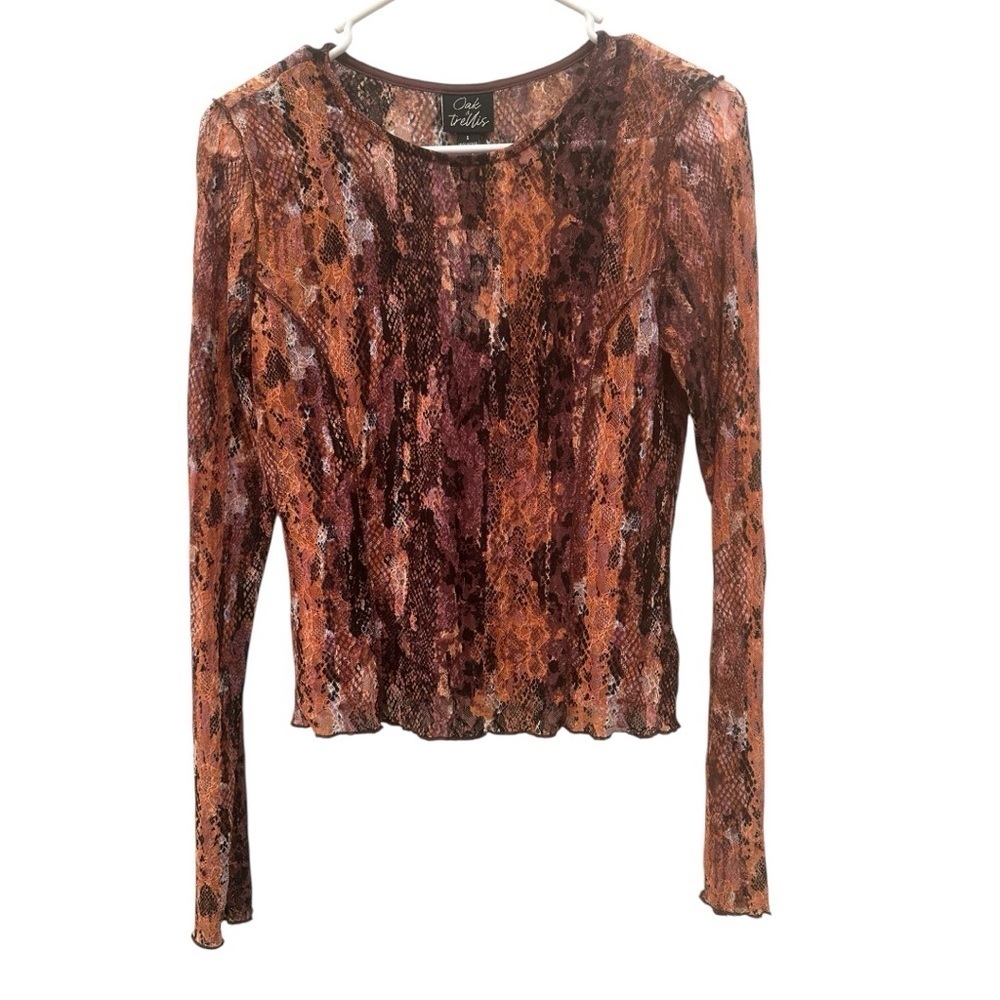 NWT Sheer Blouse with Tank Dark Whimsigoth Fairy Fall Festival Grunge Sz S - Picture 1 of 12